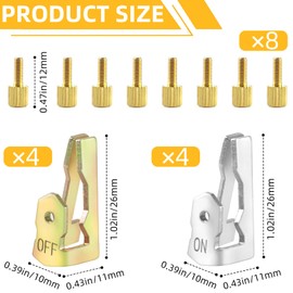 8 Pcs Time Switch Replacement Trippers Kit,Timer Trippers Replacement Switch Kit for 156T1978A for T100 Series Timers,Pool Timer On Off Clips Pool Timers Pins(4 ON /4 Off /8 Screws)