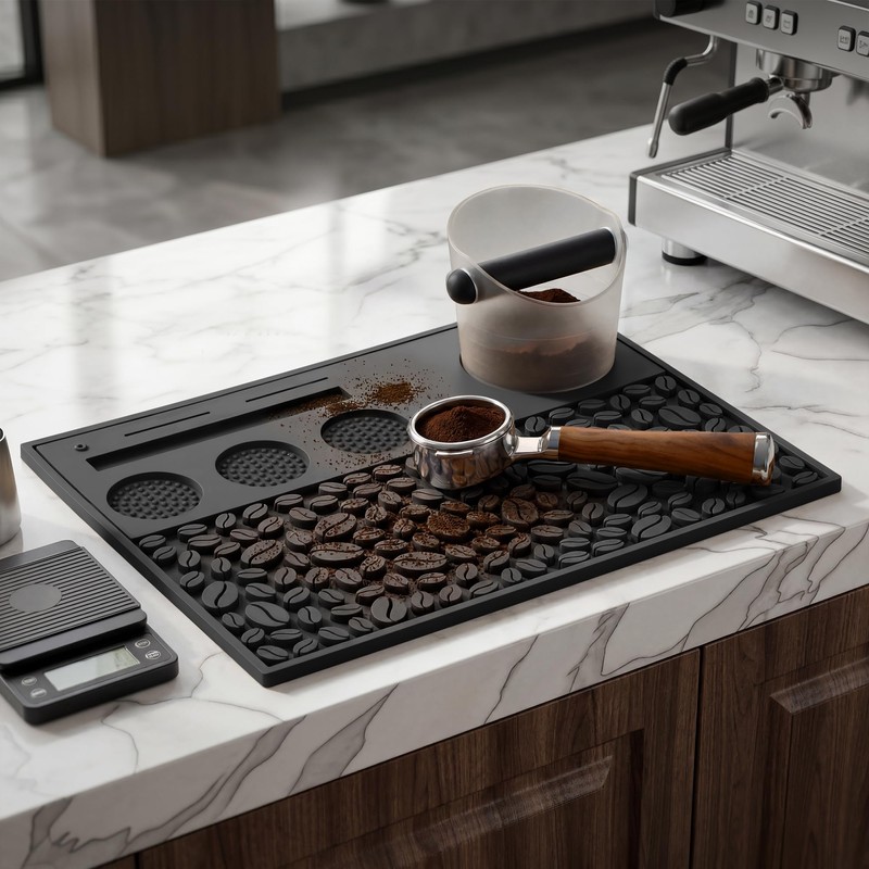 ASIUXIRS Heavy Duty Coffee Mat, 17" x 13" x 0.4",