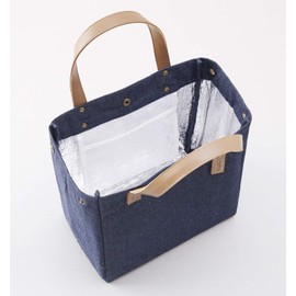 AY-03 Lunch Tote Denim, Navy, Approx. Width 9.3 x Depth 5.5 x Height 9.4 inches (23.5 x 14