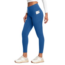 Heathyoga Leggings with Pockets for Women Tummy Control High Waist Yoga Pants with Pockets for Workout Athletic Leggings Indigo
