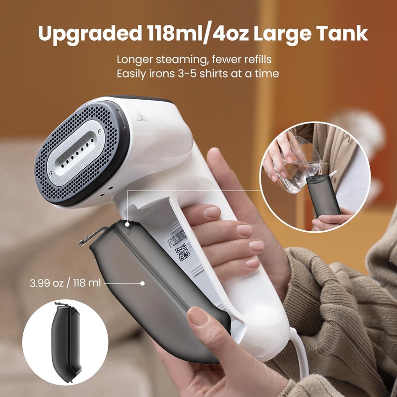 Neakasa Magic 1 Vacuum Steamer, Handheld Travel Garment Steamer for