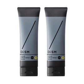 DISM Dism Scrub Cream Wash Black x 2-piece Set DISM Dism Charcoal Face Wash Facial Cleanser Men's Scrub 2WAY Foam Cleansing Pores Keratin Black Spots Measure Dense Foam Moist Skin Charcoal Scrub
