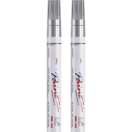 Permanent Paint Pens Silver Markers - 2 Pack Metallic Oil Based  Medium Tip Quick Drying and Waterproof Marker Pen for Metal Rock Painting Wood Plastic Canvas Mugs - Color: Gold