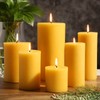 Natural Beeswax Candles Set of 6, Handmade Beeswax Pillar Candles