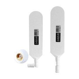 Vecys Dual Band WiFi 2.4GHz 5.8GHz Antenna 18dBi High Gain Omnidirectional Glue Stick Antenna RP SMA Male Plug Antenna for WiFi Router Wireless Network Card (White, 2 Pieces)