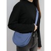 Katleay Women's Half Moon Crossbody Shoulder Bag, blue