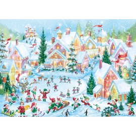 Elf Village Christmas Cards - Box of 15 Cards