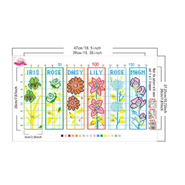 Zhenqing 6-Pack Floral Cross Stitch Bookmark Kit – 11CT 11x18.5in Aida Cloth, 6x20cm Pre-Printed Designs, Thread, Tools & Guide – DIY Botanical Bookmarks for Crafters (69595)