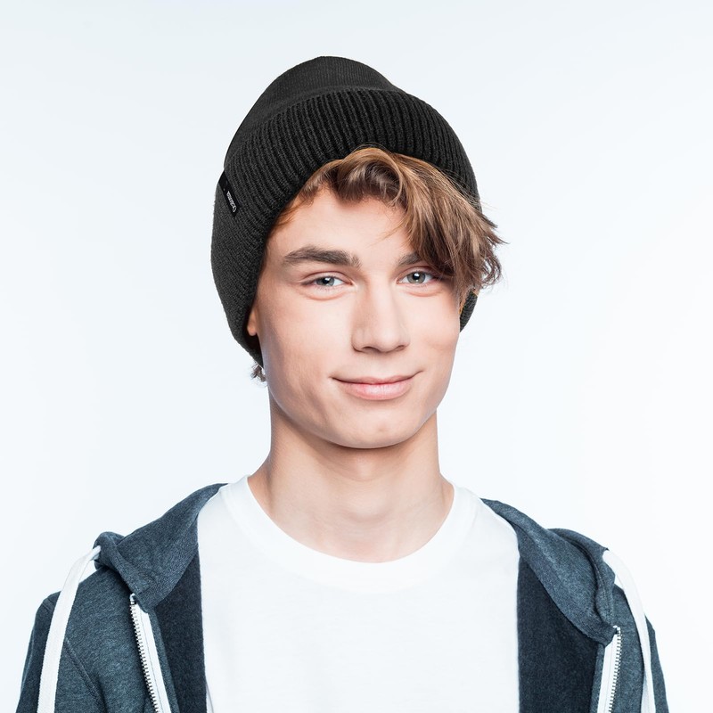 Ocatoma Beanie for Men Soft Knit Cuffed Men's Daily Warm