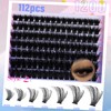 Lash Clusters Fluffy Individual Lashes 80D+120D Thick Eyelash Clusters D