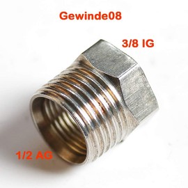 Thread Reducer From External Thread 1/2' Auf 3/8 Internal Thread (gewinde08)