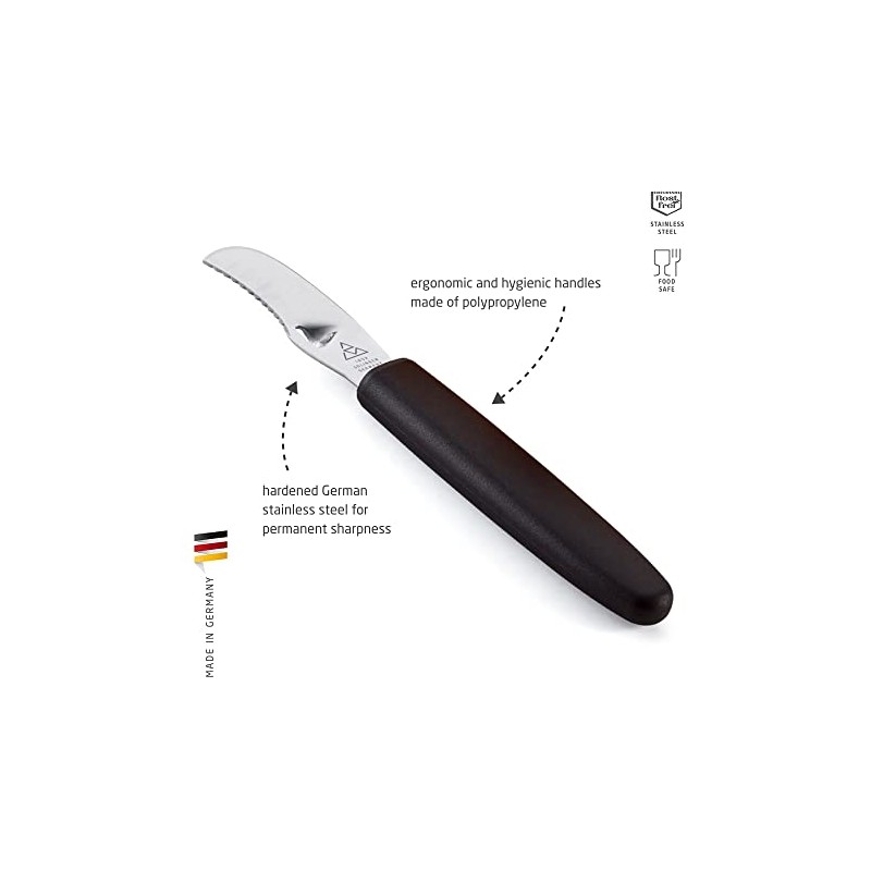 triangle Orange Peeler - Includes Serrated Blade, Smooth Blade &