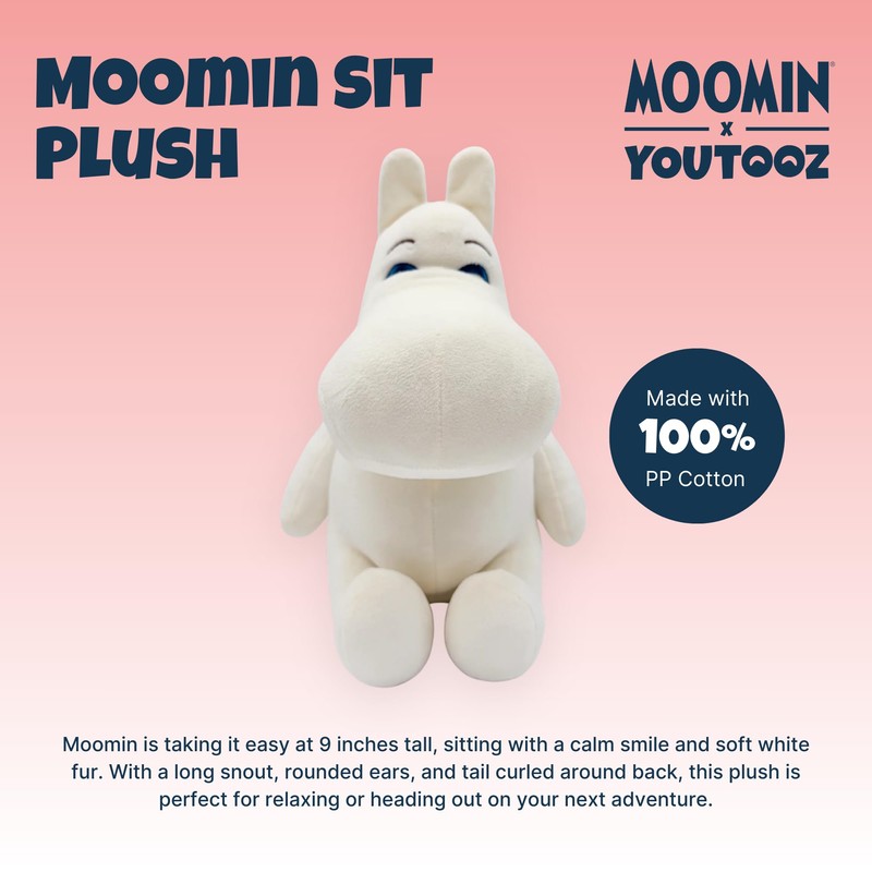 Youtooz - Moomin 9" Plush - Cuddly and Soft Moomin