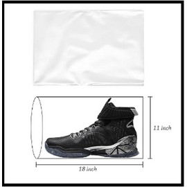 Morepack Shoe Shrink Wrap Bags100Pcs 11x18 Inches Sneaker PVC Heat Shrink Plastic Wrap