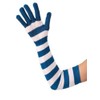 Captain Stag UV Protection Arm Cover with Fingers Blue Stripe
