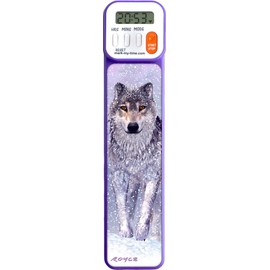 Mark-My-Time 3D Wolf Digital Bookmark and Reading Timer - Purple