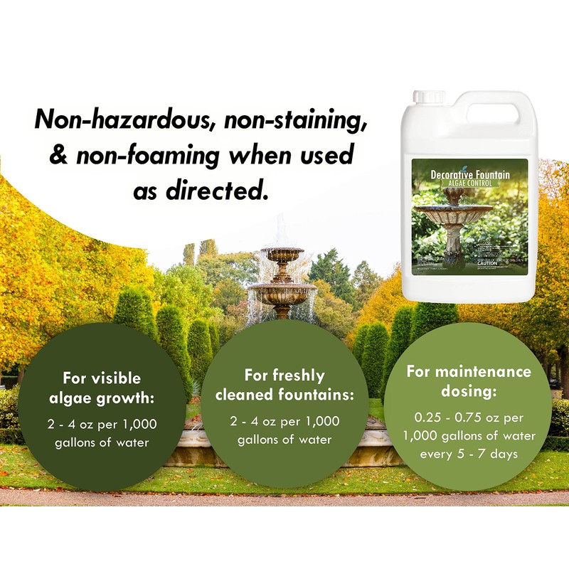 Fountain Algaecide and Clarifier - Gallon - Kills and Inhibits