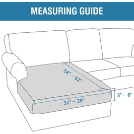 GERLNF Velvet Stretch Couch Cushion Cover Plush Cushion Slipcover for Chair Loveseat Sofa Cushion Furniture Protector Seat Cushion Sofa Cover (1 Chaise Lounge,Camel)