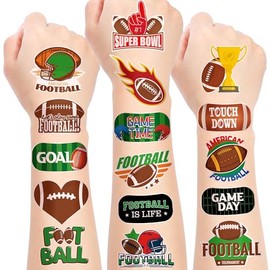 Fovths 144 Tatuajes Temporales de Fútbol, Pegatinas con Caras de Balones de Fútbol para Fiestas Temáticas Deportivas, 24 Diseños.