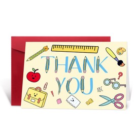 Abeletree Teacher Appreciation Cards for Men Women, Thank You Card with Envelopes, Daycare Teacher Appreciation Gifts Ideas, Gifts for Teachers