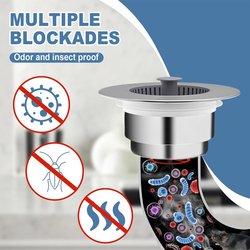 AstraGlam Drain Strainer Plug for Sink, Kitchen Sink Plug, Universal