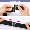WHIPPY No Show Flat Buckle Stretchy Braided Belt for Men