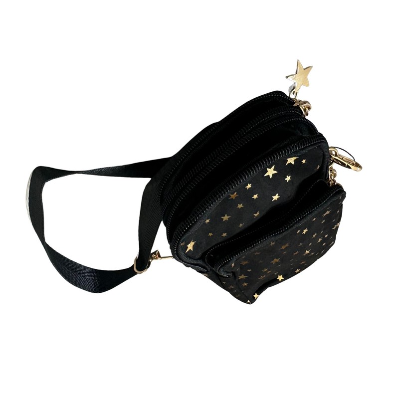 Love EMVY Midnight Sparkle Stars Phone Bag Crossbody with adjustable