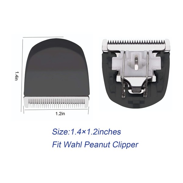 Professional Peanut Snap On Replacement Blades Compatible with Wahl Peanut Hair Clipper #2068-300 (Black-4PCS)