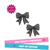 Leopard Print Bow Patch, 3” x 3", 2-Pack, Embroidered Iron-On