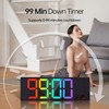 JALL 16.2" Large Digital Wall Clock with Seconds, Bluetooth Sync,