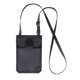 IDOGEAR Tactical ID Card Holder Visual Surface EDC Pouch with Zipper Pocket Badge Holders Credit Card Organizer Holster Neck Lanyard Hanging Hook and Loop Closure Pouches(Black)