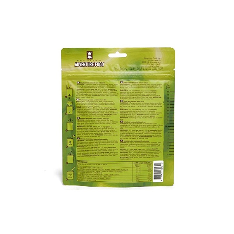 TREKMATES Adventure Food Pasta Carbonara Meal Camping Hiking Food, Grey,