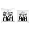 White German Shepherd Mom Funny White German Shepherd Throw Pillow