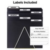 Dunwell Plastic Black 3-Tab Folders, (6 Pack), Sturdy 1/3 Tab