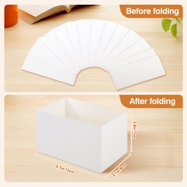 Bakbania 60 Pieces Paper Sandwich Boxes Take Out Containers 4.7x3.1x2.8 Inch Sandwich Cake Boxes for Toast, Donuts, Burgers(White)