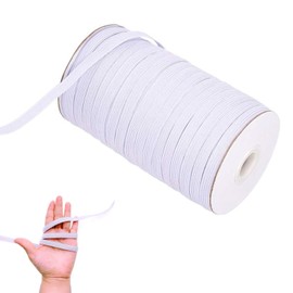 Elastic Bands 8mm White - 100-Yard Spool for Knitting, Crafting, Clothing & Decorative Accessories - Durable, High-Elasticity Rubber for Versatile DIY Projects