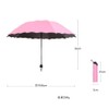 UV Protection, Sun or Rain, Sun Parasol, Trifoldable, Large, Lightweight,