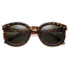 Round Oversized Retro Fashion Sunglasses for Women UV400 Trendy Big Circle Lens Vintage Designer Style Shades Glasses