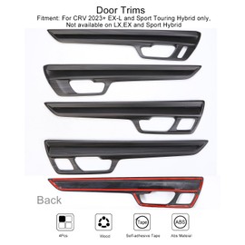 AntBooBoo for Honda CRV 2023 2024 2025 EX-L, Sport Touring Hybrid Interior Door Panels Protetive Cover, Luxurious Wood Grain Interior Cover Moulding Trims for The New CR-V- Wood