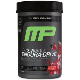 MusclePharm Pro Series ENDURA-DRIVE Pro-Grade Amino Acids Complex with Nootropics | Stim Free Intra Workout & Pre Workout Powder for Endurance & Recovery | Strawberry Watermelon, 1.6 lbs. 30 Servings