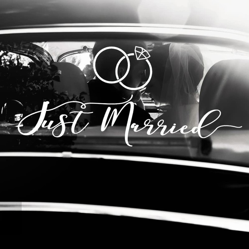 Just Married Car Sticker, Wedding Car Decoration, Wedding Car Decoration,
