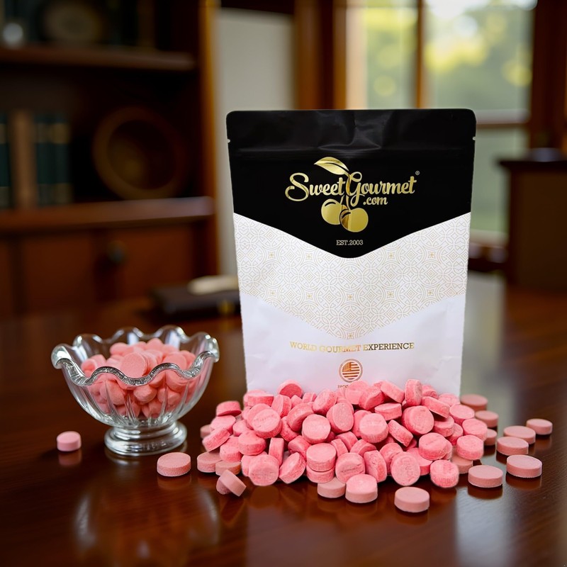 SweetGourmet Pink Wintergreen Lozenges, 2 Pound Bulk Bag, Canada Mints