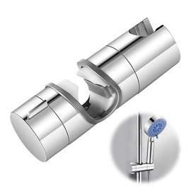 Shower Head Holder, Hand Shower Holder, Adjustable Shower Holder, Shower Holder, No Drilling, Universal Shower Head Holder for Shower Rail with 360° Rotation Function, Chrome-Plated