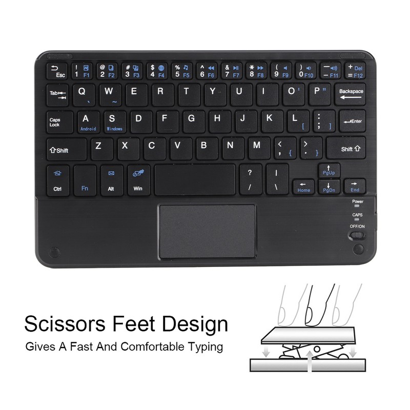 7 Inch Wireless Ultra Slim Touchpad Scissors Feet Design for