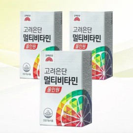 Goryeo Eundan Korea Eundan Multivitamin All-in-One 90 tablets 30 tablets x 3 boxes multivitamin / 고려은단 멀티비타민 올인원 90정 30정x3박스 종합비타민