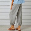 Womens Casual Capri Pants Elastic Waist Drawstring Summer Lounge Baggy