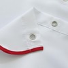 youngseahome White Fabric with Red Scalloped Border Shower Curtain,Boho Chic