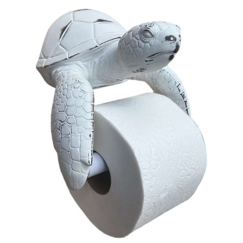 Sea Turtle Wall Mount Toilet Paper Roll Holder Rustic Beach