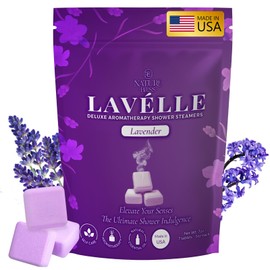 NATURE FUEL Paquete De 7 Vaporizadores De Ducha De Lavanda: Vaporizador De Ducha Con Aromaterapia, Artículos Esenciales Para El Baño Para La Relajación Y El Cuidado De Los Senos Paranasales, Regalos P