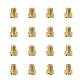 Pack of 16 Carburettor Nozzles, M6 Main Nozzles with Storage Box, for Motorcycle, Scooter, Shift Moped, 55-130